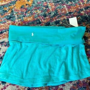 Ralph Lauren Aqua Turquoise swim skirt NEW